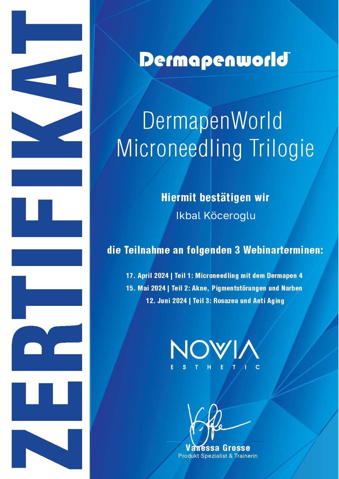 DermapenWorld Microneedling Trilogie – Novia (2024)
